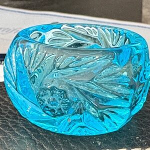 Elegant Blue Glass Bowl